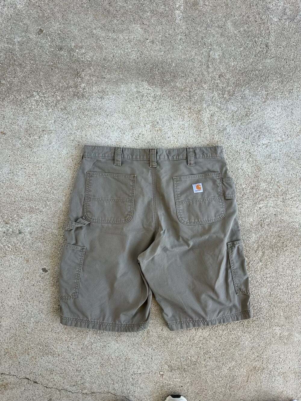 38 Carhartt Men's Canvas Work Cargo Shorts Olive Brown